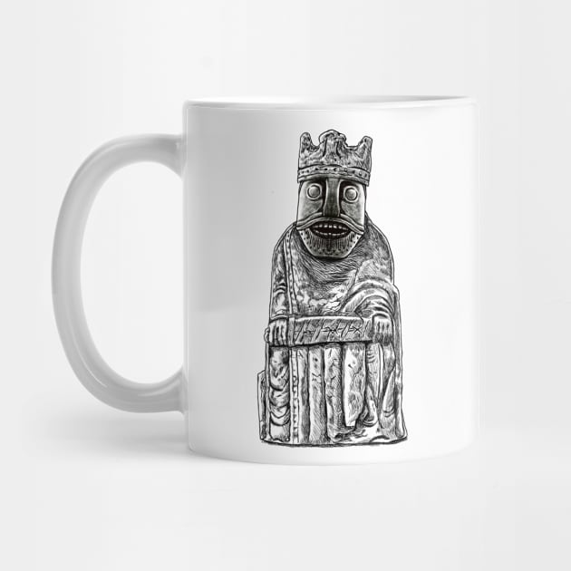 Oseberg Chess King: A Unique Twist on the Classic Lewis Chessmen Design by Holymayo Tee